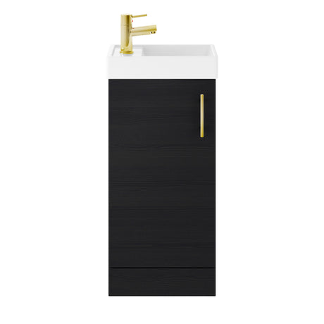 Compact Cloakroom Vanity Basin Unit, 400mm - Choice of Mount Type, Colour and Handle Finish