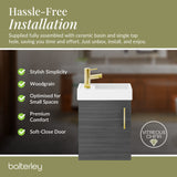 Compact Cloakroom Vanity Basin Unit, 400mm - Choice of Mount Type, Colour and Handle Finish