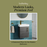 Compact Cloakroom Vanity Basin Unit, 400mm - Choice of Mount Type, Colour and Handle Finish