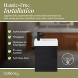 Compact Cloakroom Vanity Basin Unit, 400mm - Choice of Mount Type, Colour and Handle Finish