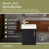 Compact Cloakroom Vanity Basin Unit, 400mm - Choice of Mount Type, Colour and Handle Finish