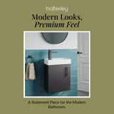 Compact Cloakroom Vanity Basin Unit, 400mm - Choice of Mount Type, Colour and Handle Finish