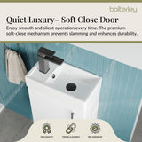 Compact Cloakroom Vanity Basin Unit, 400mm - Choice of Mount Type, Colour and Handle Finish