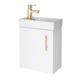 Compact Cloakroom Vanity Basin Unit, 400mm - Choice of Mount Type, Colour and Handle Finish