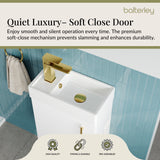 Compact Cloakroom Vanity Basin Unit, 400mm - Choice of Mount Type, Colour and Handle Finish