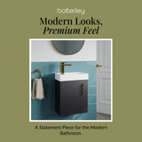 Compact Cloakroom Vanity Basin Unit, 400mm - Choice of Mount Type, Colour and Handle Finish