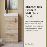 Compact Cloakroom Vanity Basin Unit, 400mm - Choice of Mount Type, Colour and Handle Finish