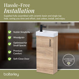 Compact Cloakroom Vanity Basin Unit, 400mm - Choice of Mount Type, Colour and Handle Finish