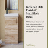 Compact Cloakroom Vanity Basin Unit, 400mm - Choice of Mount Type, Colour and Handle Finish