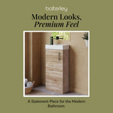 Compact Cloakroom Vanity Basin Unit, 400mm - Choice of Mount Type, Colour and Handle Finish