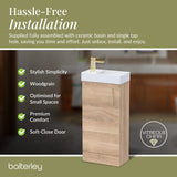 Compact Cloakroom Vanity Basin Unit, 400mm - Choice of Mount Type, Colour and Handle Finish