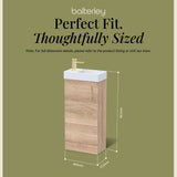 Compact Cloakroom Vanity Basin Unit, 400mm - Choice of Mount Type, Colour and Handle Finish