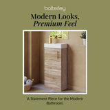 Compact Cloakroom Vanity Basin Unit, 400mm - Choice of Mount Type, Colour and Handle Finish