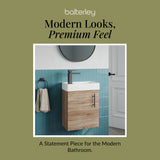 Compact Cloakroom Vanity Basin Unit, 400mm - Choice of Mount Type, Colour and Handle Finish
