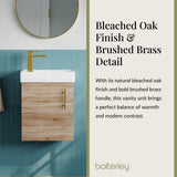 Compact Cloakroom Vanity Basin Unit, 400mm - Choice of Mount Type, Colour and Handle Finish