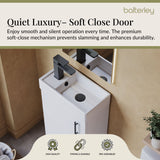 Compact Cloakroom Vanity Basin Unit, 400mm - Choice of Mount Type, Colour and Handle Finish