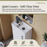 Compact Cloakroom Vanity Basin Unit, 400mm - Choice of Mount Type, Colour and Handle Finish