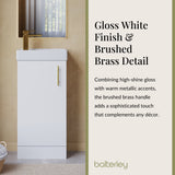 Compact Cloakroom Vanity Basin Unit, 400mm - Choice of Mount Type, Colour and Handle Finish