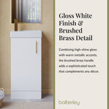 Compact Cloakroom Vanity Basin Unit, 400mm - Choice of Mount Type, Colour and Handle Finish