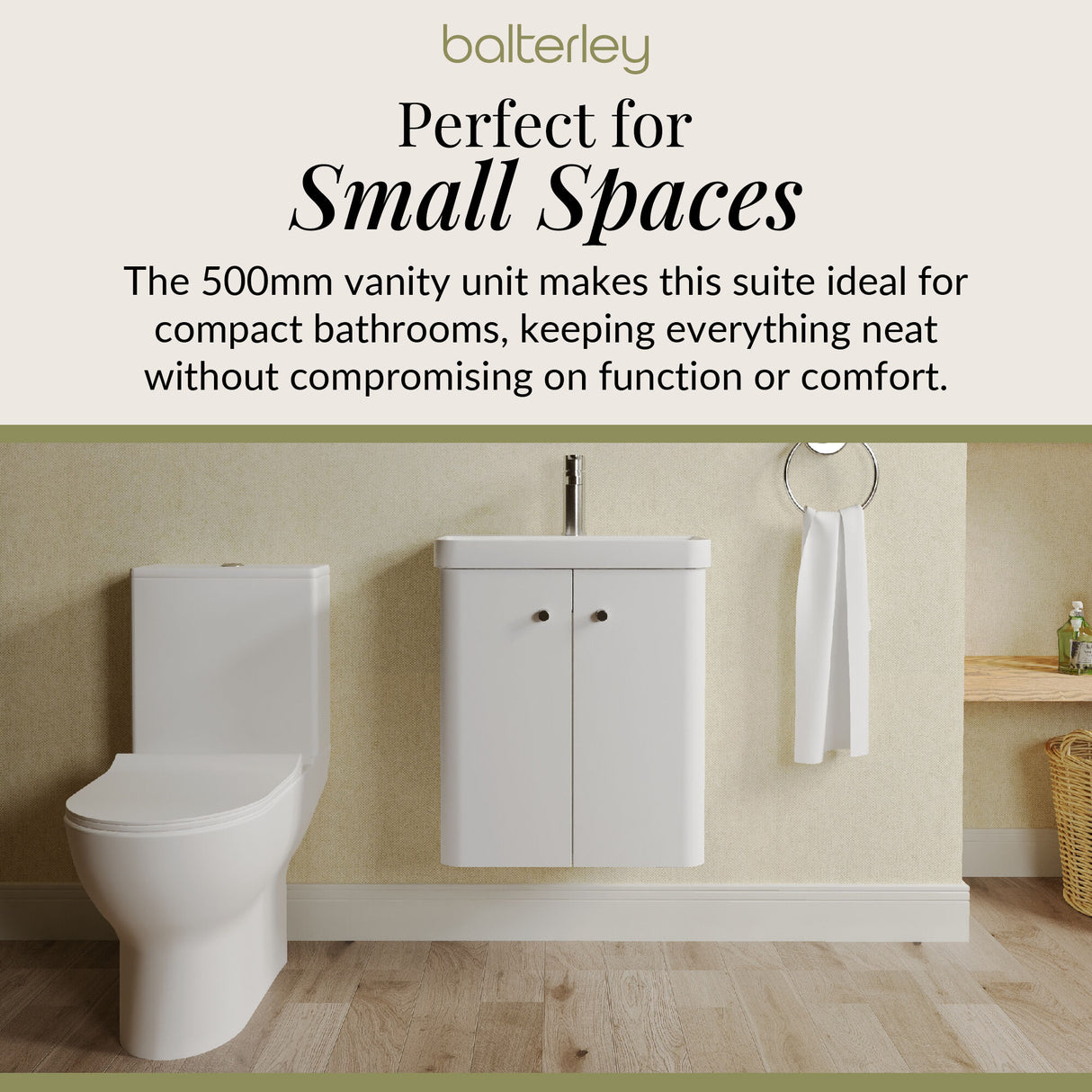 Curve Cloakroom Set - Wall Hung Vanity Basin Unit, Toilet and Mono Basin Mixer Tap