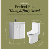 Curve Cloakroom Set - Wall Hung Vanity Basin Unit, Toilet and Mono Basin Mixer Tap