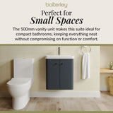 Curve Cloakroom Set - Wall Hung Vanity Basin Unit, Toilet and Mono Basin Mixer Tap