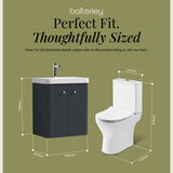 Curve Cloakroom Set - Wall Hung Vanity Basin Unit, Toilet and Mono Basin Mixer Tap