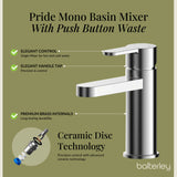 Curve Cloakroom Set - Wall Hung Vanity Basin Unit, Toilet and Mono Basin Mixer Tap