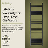 Straight Heated Rail Dual Fuel Towel Warmer, W: 400mm – Choice of Size & Finish