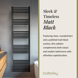Straight Heated Rail Dual Fuel Towel Warmer, W: 400mm – Choice of Size & Finish