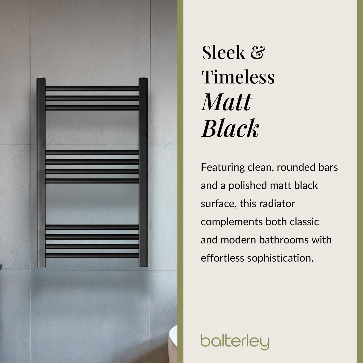 Straight Heated Rail Dual Fuel Towel Warmer, W: 500mm – Choice of Size & Finish