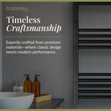 Straight Heated Rail Dual Fuel Towel Warmer, W: 500mm – Choice of Size & Finish
