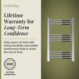 Straight Heated Rail Dual Fuel Towel Warmer, W: 500mm – Choice of Size & Finish
