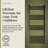 Straight Heated Rail Dual Fuel Towel Warmer, W: 500mm – Choice of Size & Finish