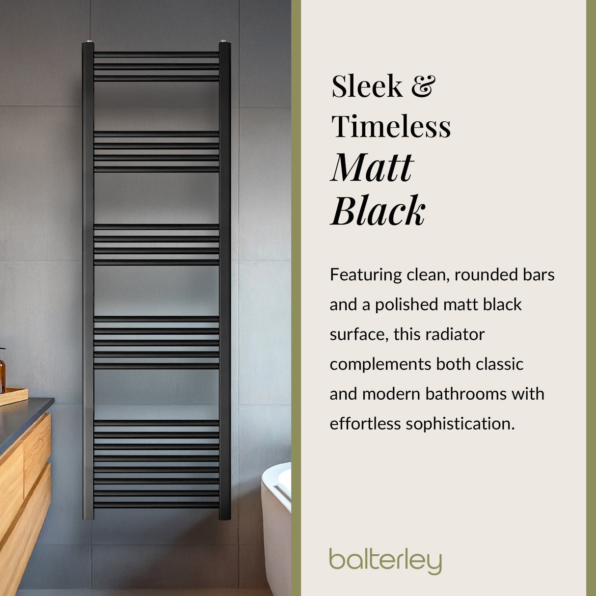 Straight Heated Rail Dual Fuel Towel Warmer, W: 500mm – Choice of Size & Finish