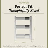 Straight Heated Heated Towel Rail Radiator, W: 600mm - Choice of Height and Finish