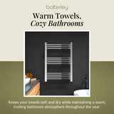 Straight Heated Heated Towel Rail Radiator, W: 600mm - Choice of Height and Finish