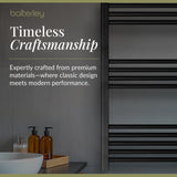Straight Heated Heated Towel Rail Radiator, W: 600mm - Choice of Height and Finish