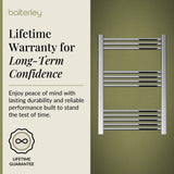 Straight Heated Heated Towel Rail Radiator, W: 600mm - Choice of Height and Finish