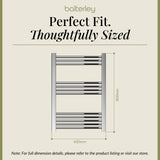 Straight Heated Heated Towel Rail Radiator, W: 600mm - Choice of Height and Finish