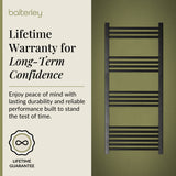 Straight Heated Heated Towel Rail Radiator, W: 600mm - Choice of Height and Finish