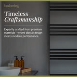 Straight Heated Heated Towel Rail Radiator, W: 600mm - Choice of Height and Finish