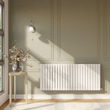 Contemporary Square Horizontal Double Panel Radiator - Choice of Size and Colour