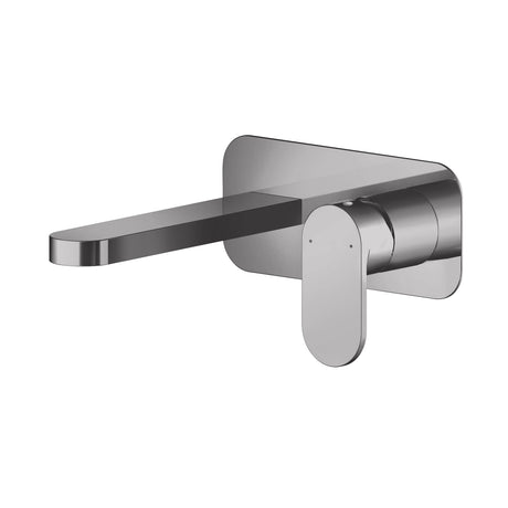 Round Wall Mount 2 Tap Hole Basin Mixer Tap & Back Plate - Choice of Finish