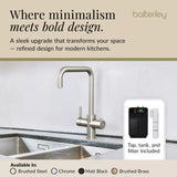 3 in 1 Boiling Water Tap Kit - Instant Hot Water Tap with Dual Lever Handles,Tank and Filter in a range of finishes