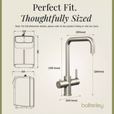 3 in 1 Boiling Water Tap Kit - Instant Hot Water Tap with Dual Lever Handles,Tank and Filter in a range of finishes