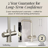 3 in 1 Boiling Water Tap Kit - Instant Hot Water Tap with Dual Lever Handles,Tank and Filter in a range of finishes