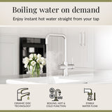 3 in 1 Boiling Water Tap Kit - Instant Hot Water Tap with Dual Lever Handles,Tank and Filter in a range of finishes