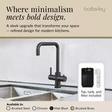 3 in 1 Boiling Water Tap Kit - Instant Hot Water Tap with Dual Lever Handles,Tank and Filter in a range of finishes