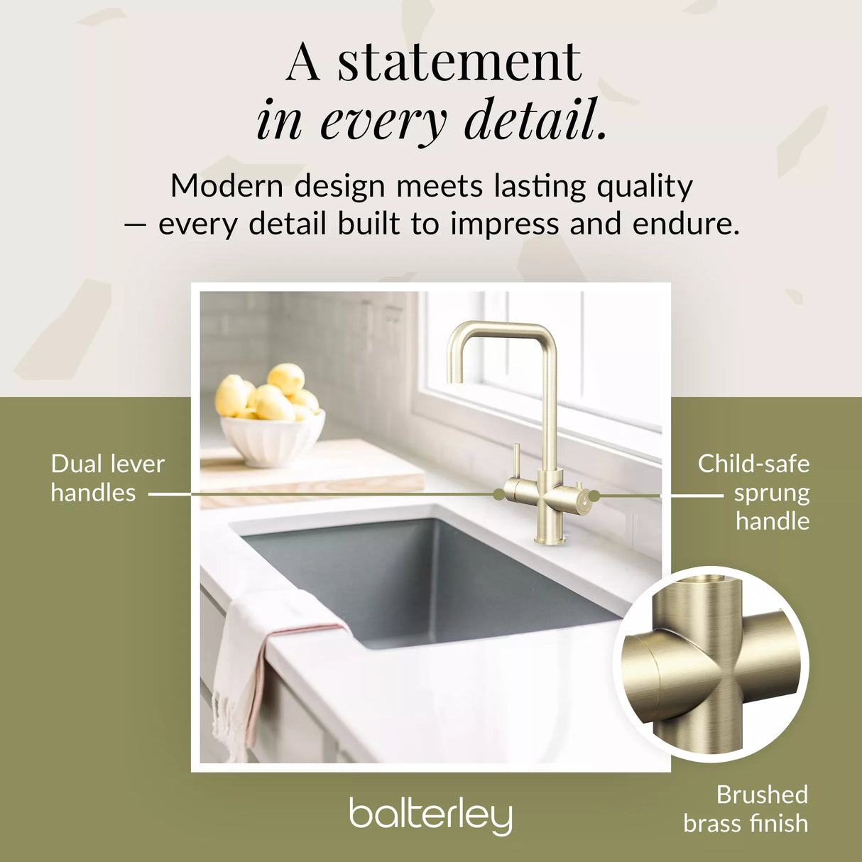 3 in 1 Boiling Water Tap Kit - Instant Hot Water Tap with Dual Lever Handles,Tank and Filter in a range of finishes